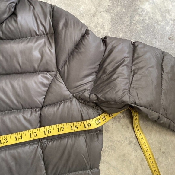 Soia Kyo Coat Womens XL Gray Down Fill Mid Length Lightweight Zip pockets - Picture 4 of 9